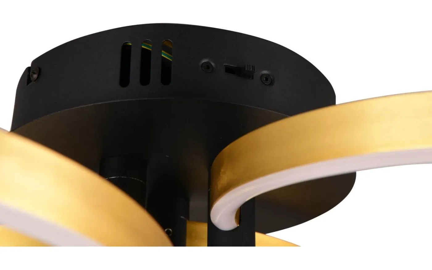 Caruso Plafond LED matt svart/guld