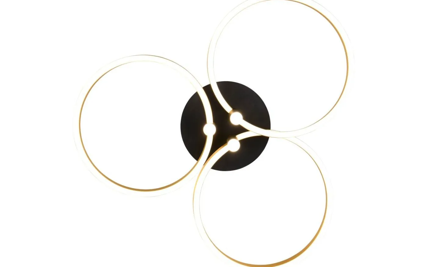 Caruso Plafond LED matt svart/guld