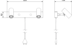 Cato Vägglampa LED 2xGU4 Mässing