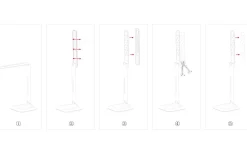 Caupo Skrivbordslampa 32cm LED 3000/5000/6500K 2,1W Svart