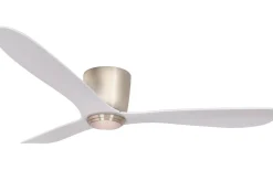 Cetus II 132cm Takfläkt Nickelfärgad Motor, Vita Blad