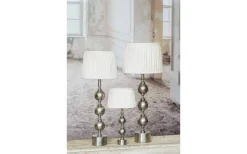 Charlotta Lampfot 35cm Antik Silver