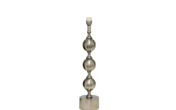 Charlotta Lampfot 60cm Antik Silver