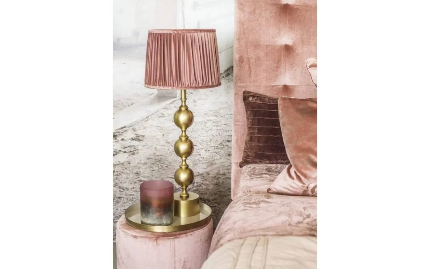 Charlotta Lampfot 60cm Mässing