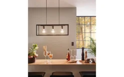 Charterhouse Taklampa 73cm 3L Svart/Klar Gl.