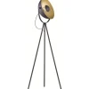 Chewy Golvlampa E27 matt svart/guld
