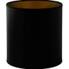 Chintz Cylinder Lampskärm Hög Ø25cm Svart/Guld
