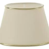 Chintz Oval Lampskärm 43cm Beige med Guldprofil