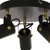 Cilindro Takspotlight 29cm LED 3x6W 3000K Svart/Matt Mässing