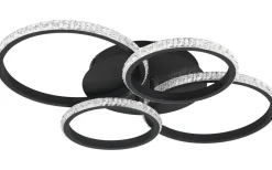 Cires Plafond LED mattsvart/kristalleffekt 4000K