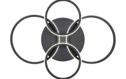Cires Plafond LED mattsvart/kristalleffekt 4000K
