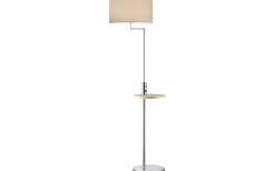 Claas Golvlampa E27 borstat stål