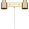 Clark Vägglampa 2L 36cm Borstad Mässing