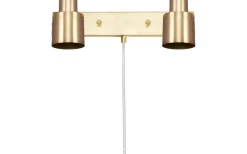Clark Vägglampa 2L 36cm Borstad Mässing