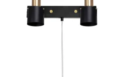 Clark Vägglampa 2L 36cm Svart/Borstad Mässing