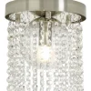 Claudia Plafond 20cm Krom/Klar IP23