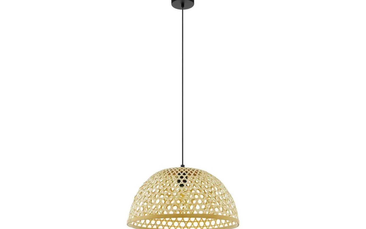 Claverdon Taklampa 50cm Svart/Natur