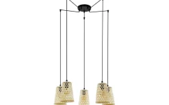 Claverdon Taklampa 5L Svart/Natur