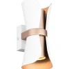 Coat Vägglampa 2xGU10 matt vit/kaffebrun