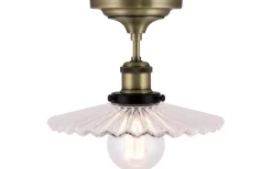 Cobbler Plafond 25cm E27 Antikmässing/Klar