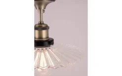 Cobbler Plafond 25cm E27 Antikmässing/Klar