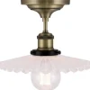 Cobbler Plafond 25cm E27 Antikmässing/Vit