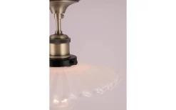 Cobbler Plafond 25cm E27 Antikmässing/Vit
