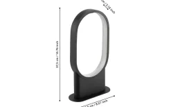 Codriales Bordslampa 38cm LED 3000K 10,8W Svart