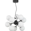 Como Taklampa 50cm Svart/Opal