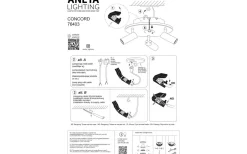 Concord Takspotlight 34cm LED 3x7W 3000K Vit