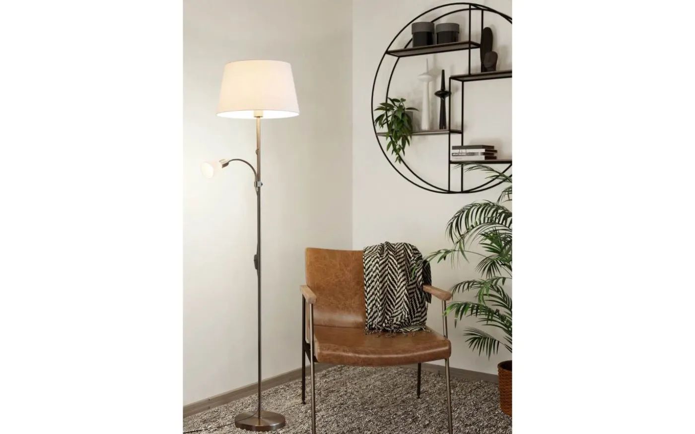 Conesa Golvlampa 170cm Nickel/Vit