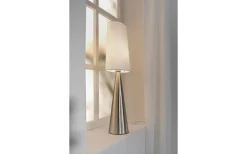 Conus Bordslampa 64cm Satin Nickel/Offwhite