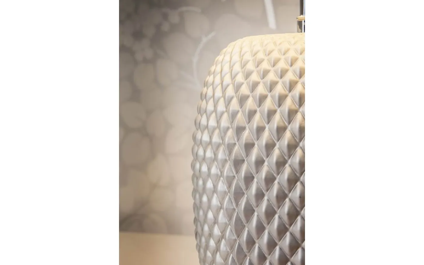 Cornelia Bordslampa 42cm Silver/Vit