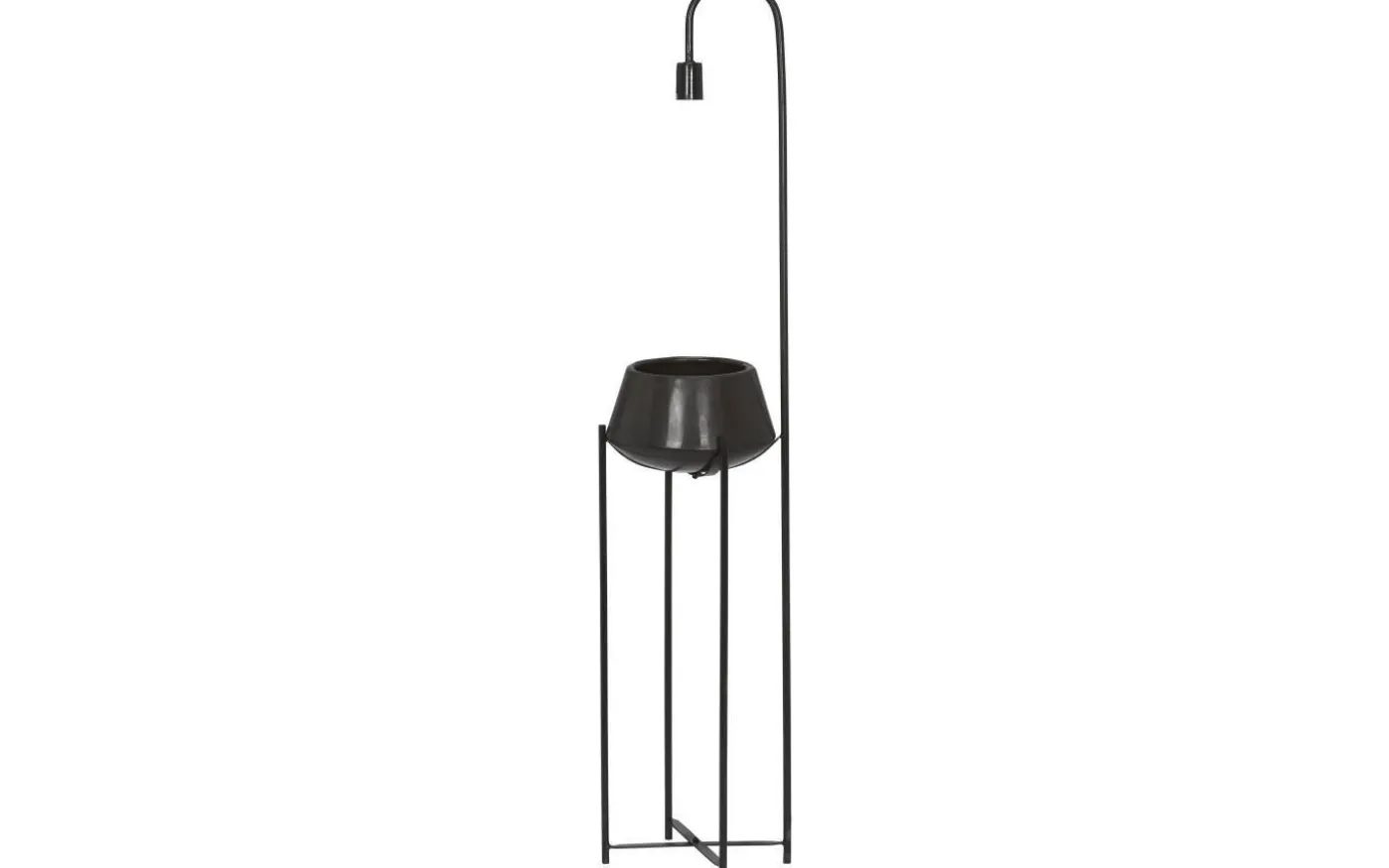 Cornelia Golvlampa med blomkruka 140cm Svart