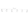 Correct Takspotlight 124cm 6xGU10 Vit