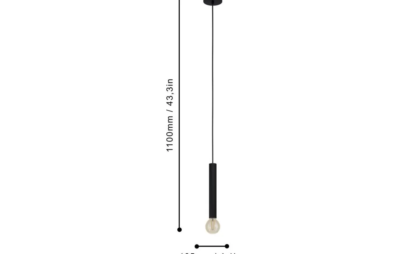 Cortenova Fönsterlampa 10,5cm Svart