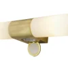 Cosenza Vägglampa med Uttag 44cm Matt Mässing IP44