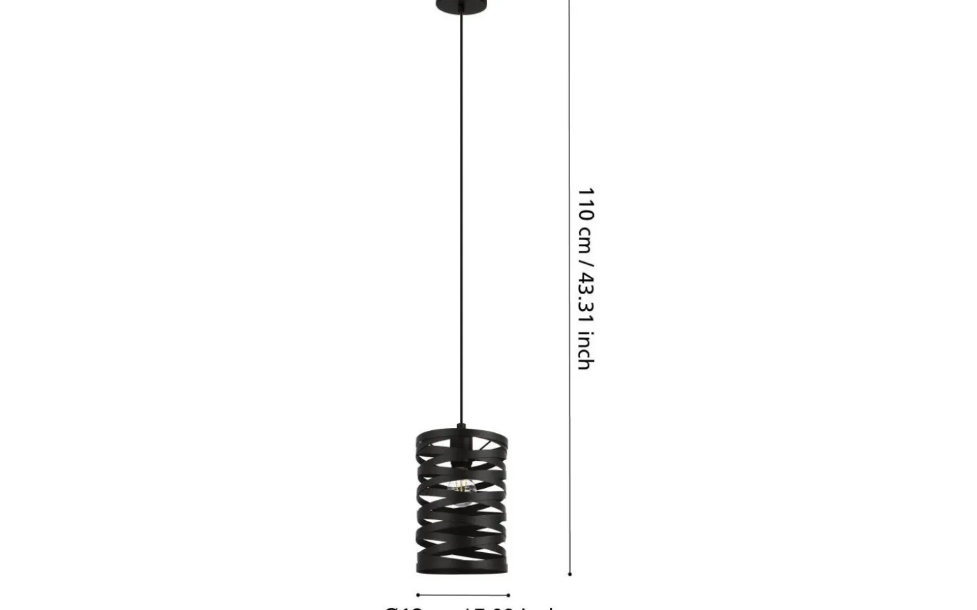 Cremella Fönsterlampa 18cm Svart