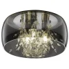 Crystal Plafond 35cm 3xE14 krom/rökfärgat glas