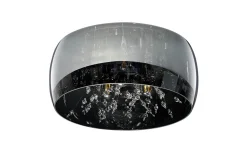 Crystal Plafond 35cm 3xE14 krom/rökfärgat glas