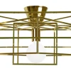 Cube Plafond 46cm E27 Mässing