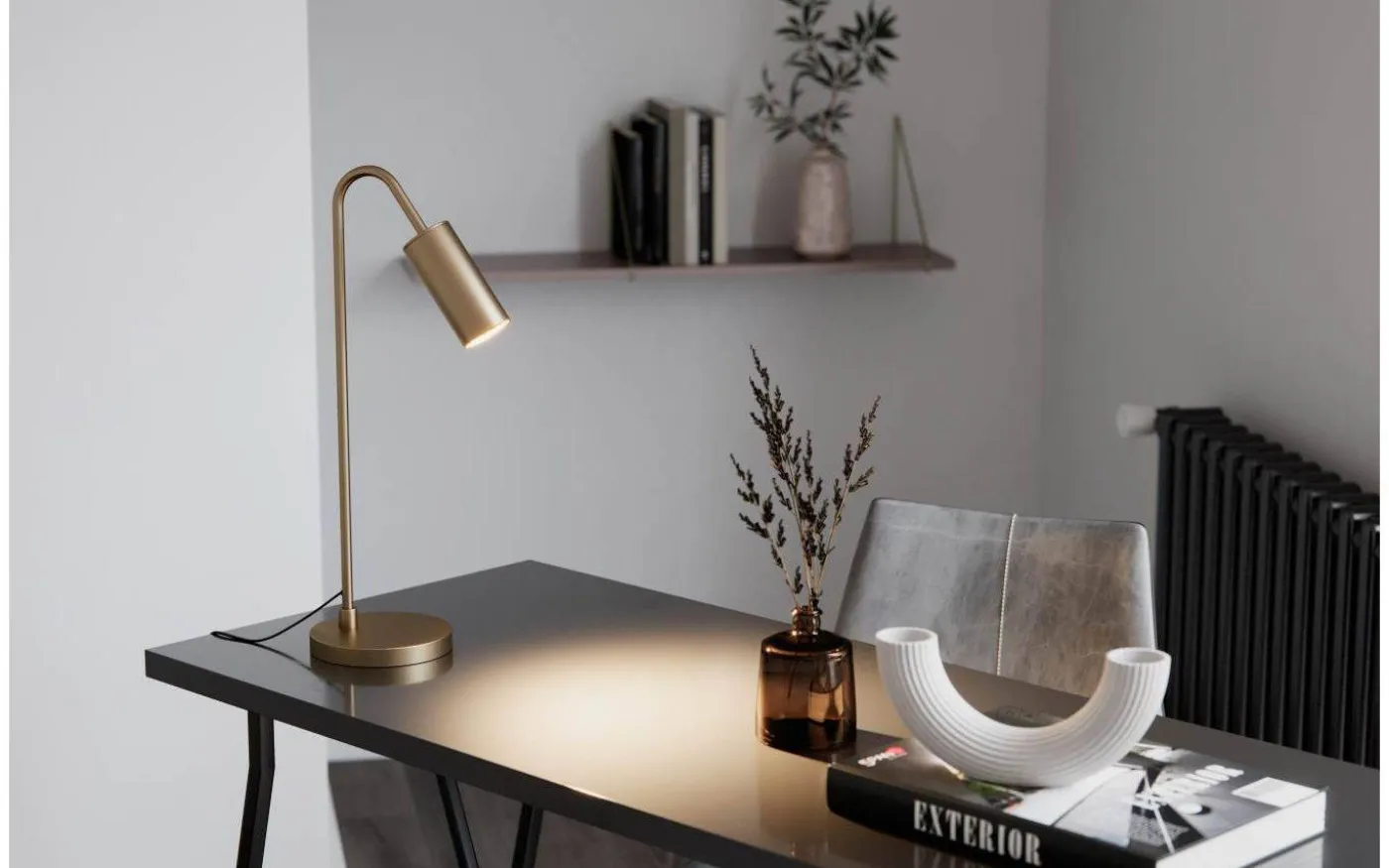 Curve Bordslampa 50cm Matt Guld
