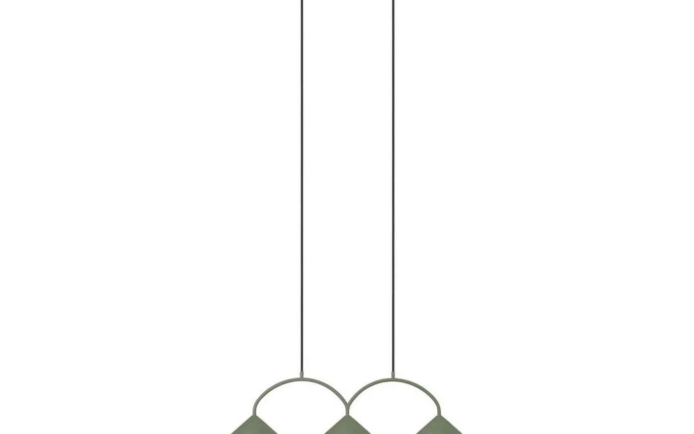 Curve Taklampa 95cm Grön