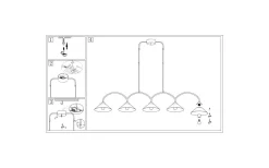 Curve Taklampa 165cm Svart