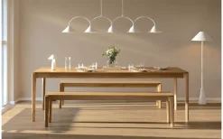 Curve Taklampa 165cm Vit