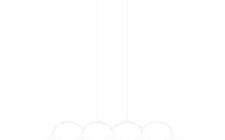 Curve Taklampa 165cm Vit