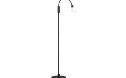 Cut Enkel Golvlampa 140cm Svart/Opalglas
