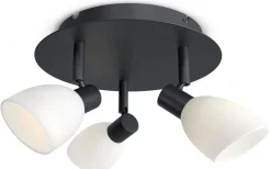 Cut Takspotlight 31,5cm Svart/Opalglas