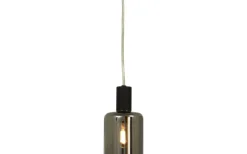 Cylinder Fönsterlampa 9cm Svart/Rök