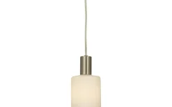 Cylinder Fönsterlampa 9cm Stål/Opal